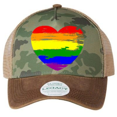 Pride Month Heart Distressed Legacy Tie Dye Trucker Hat