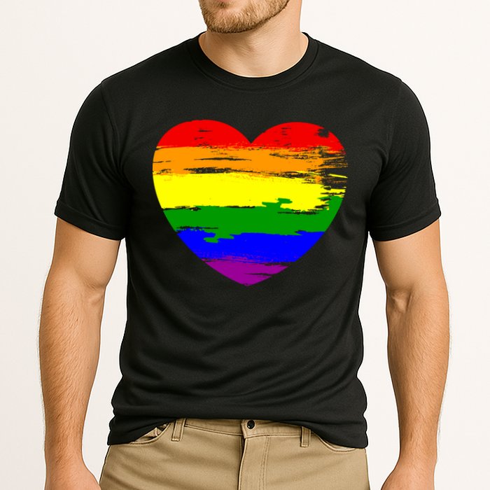 Pride Month Heart Distressed Performance Shirt