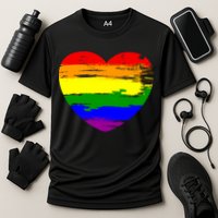 Pride Month Heart Distressed Performance Shirt