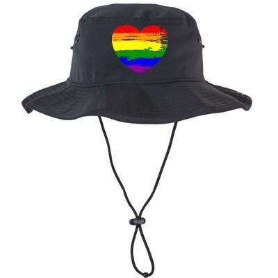 Pride Month Heart Distressed Bucket Hat