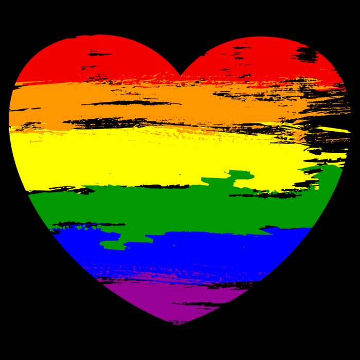 Pride Month Heart Distressed 16 in Basic Backpack