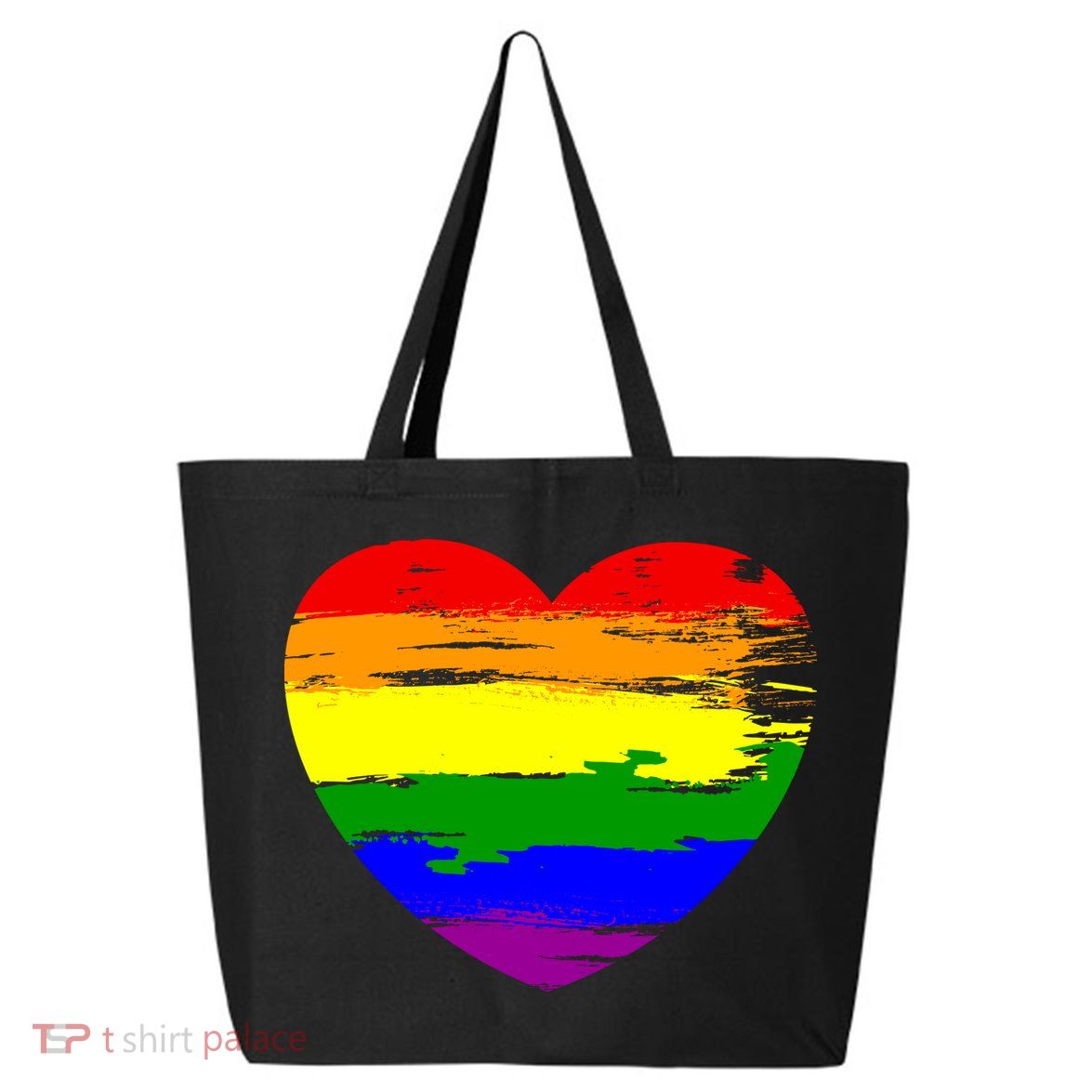 Pride Month Heart Distressed 25L Jumbo Tote