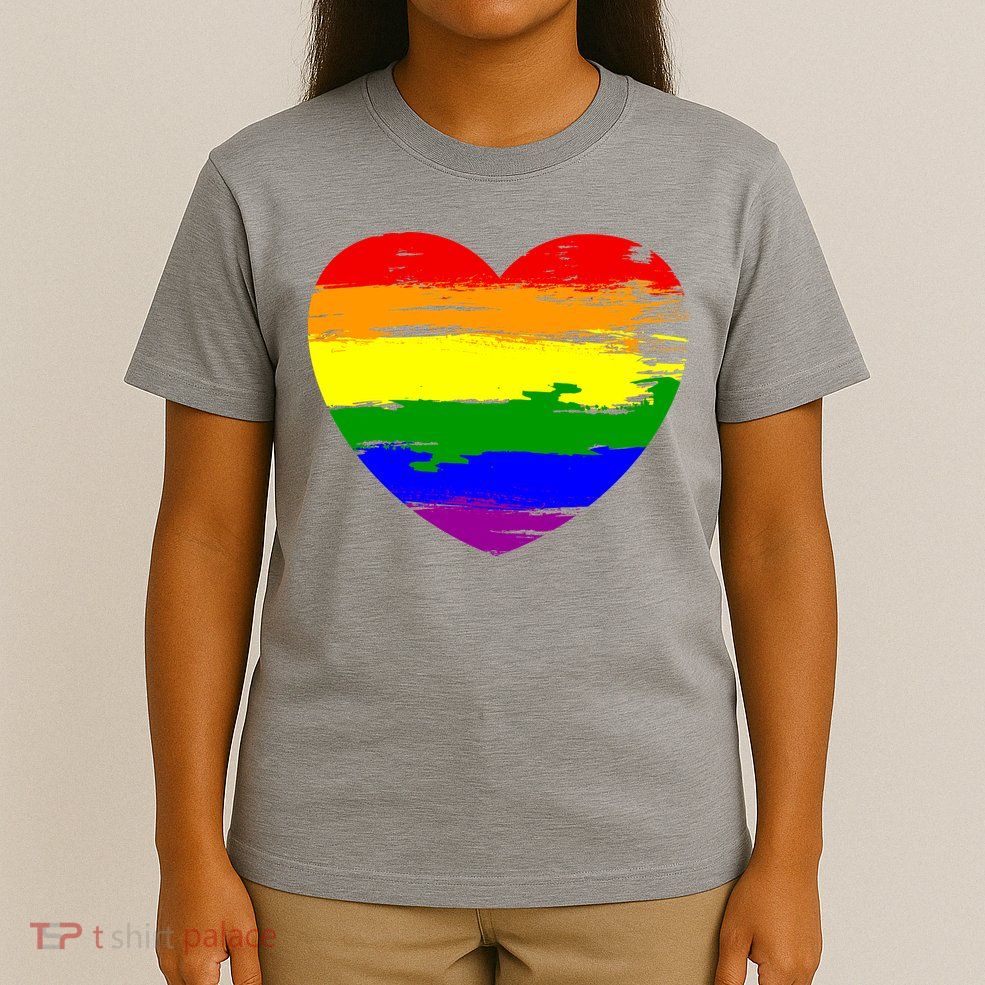 Pride Month Heart Distressed T-Shirt