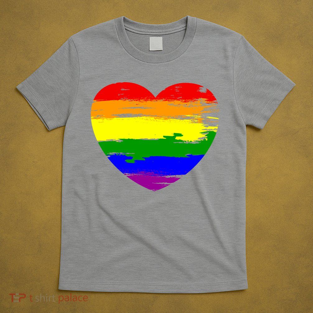 Pride Month Heart Distressed T-Shirt