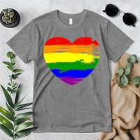 Pride Month Heart Distressed Premium T-Shirt
