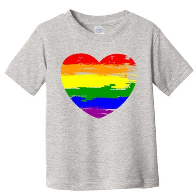 Pride Month Heart Distressed Toddler T-Shirt