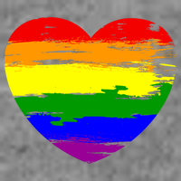 Pride Month Heart Distressed Womens T-Shirt