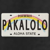 Pakalolo (Marijuana) Hawaii License Plate 7 Panel Mesh Trucker Snapback Hat