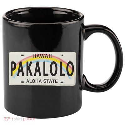 Pakalolo (Marijuana) Hawaii License Plate 11oz C Handle Ceramic Mug