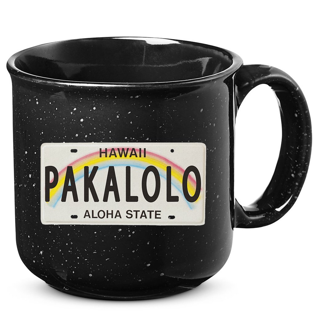 Pakalolo (Marijuana) Hawaii License Plate 15oz Campfire Ceramic Mug