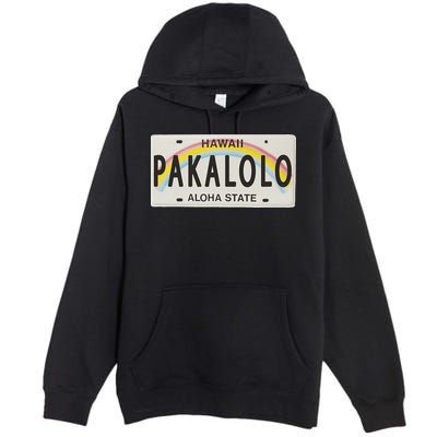 Pakalolo (Marijuana) Hawaii License Plate Premium Pullover Hoodie