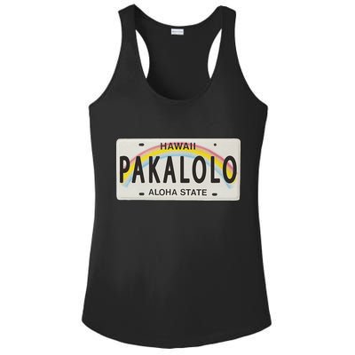Pakalolo (Marijuana) Hawaii License Plate Ladies PosiCharge Competitor Racerback Tank
