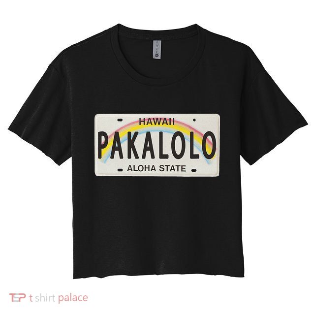 Pakalolo (Marijuana) Hawaii License Plate Crop Top