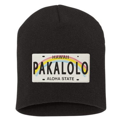 Pakalolo (Marijuana) Hawaii License Plate Short Acrylic Beanie