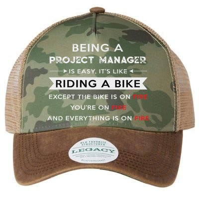 Project Manager Is Easy Funny Humor Legacy Tie Dye Trucker Hat