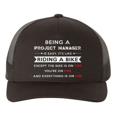 Project Manager Is Easy Funny Humor Yupoong Adult 5-Panel Trucker Hat