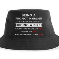 Project Manager Is Easy Funny Humor Sustainable Bucket Hat