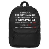 Project Manager Is Easy Funny Humor 16 in Basic Backpack