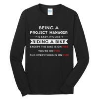 Project Manager Is Easy Funny Humor Tall Long Sleeve T-Shirt