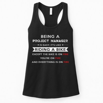 Project Manager Is Easy Funny Humor Womens Tank Top