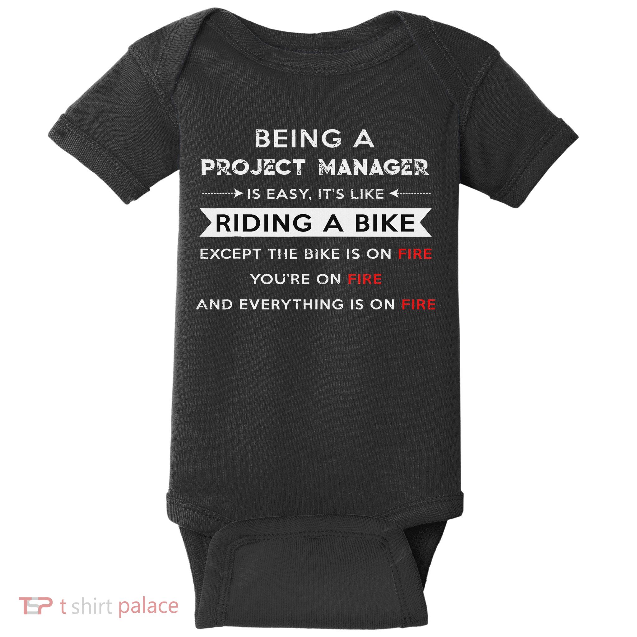 Project Manager Is Easy Funny Humor Baby Bodysuit
