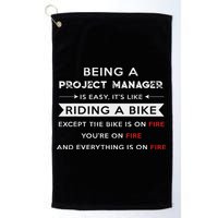 Project Manager Is Easy Funny Humor Golf Towel