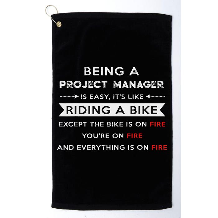Project Manager Is Easy Funny Humor Golf Towel