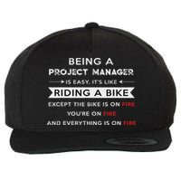 Project Manager Is Easy Funny Humor Wool Snapback Cap
