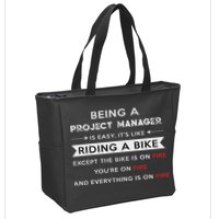 Project Manager Is Easy Funny Humor Zip Tote Bag
