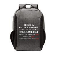 Project Manager Is Easy Funny Humor Vector Backpack