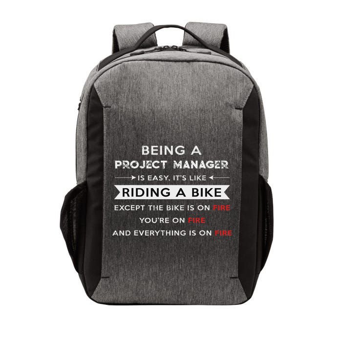 Project Manager Is Easy Funny Humor Vector Backpack