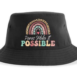 Paras Make It Possible Teacher Paraprofessional Sustainable Bucket Hat