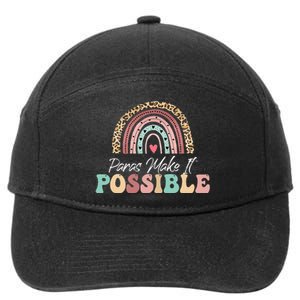 Paras Make It Possible Teacher Paraprofessional 7-Panel Snapback Hat