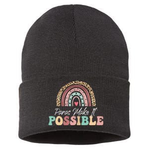 Paras Make It Possible Teacher Paraprofessional Sustainable Knit Beanie