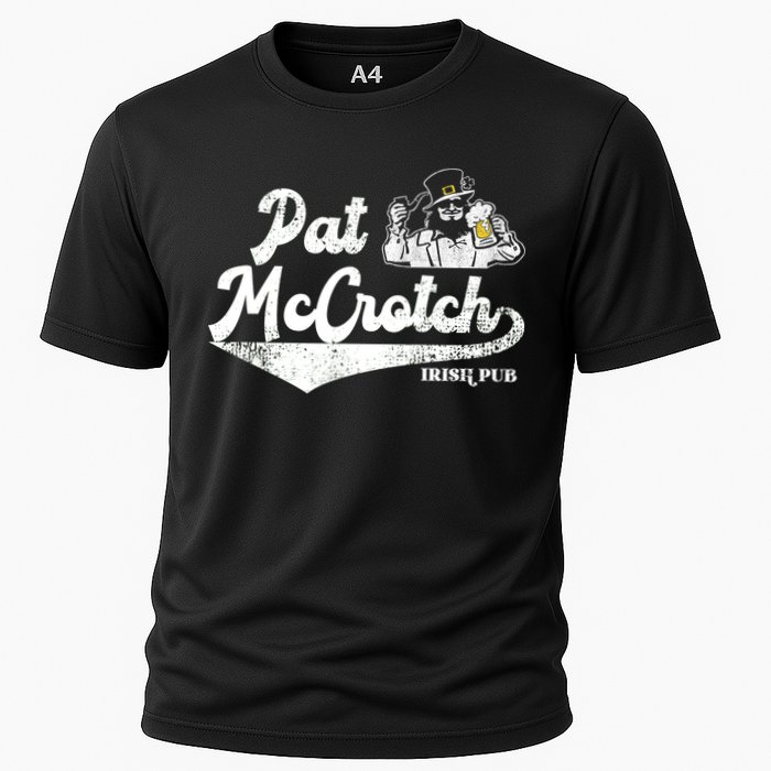 Pat McCrotch Irish Pub Leprechaun Funny St Patricks Day Cooling Performance Crew T-Shirt
