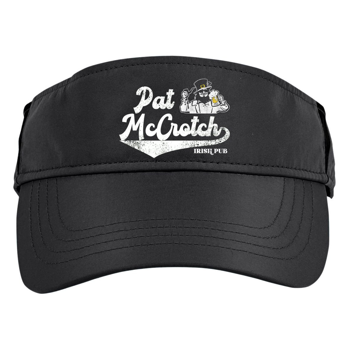 Pat McCrotch Irish Pub Leprechaun Funny St Patricks Day Adult Drive Performance Visor