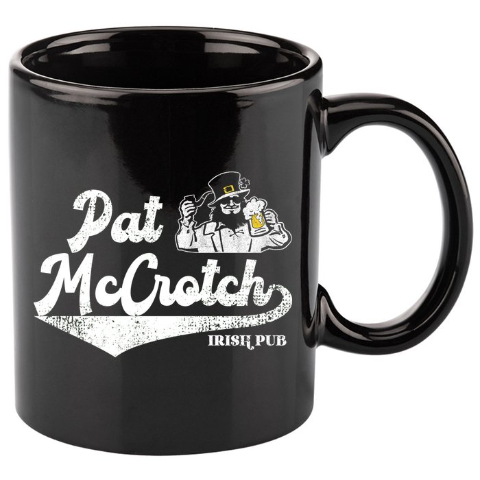 Pat McCrotch Irish Pub Leprechaun Funny St Patricks Day 11oz C Handle Ceramic Mug