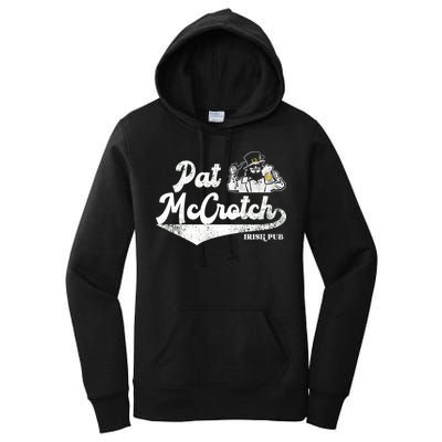 Pat McCrotch Irish Pub Leprechaun Funny St Patricks Day Women's Pullover Hoodie