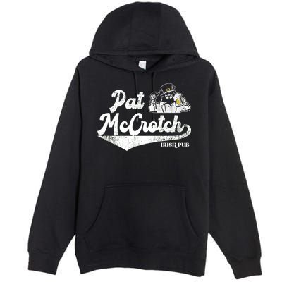 Pat McCrotch Irish Pub Leprechaun Funny St Patricks Day Premium Pullover Hoodie
