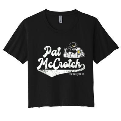 Pat McCrotch Irish Pub Leprechaun Funny St Patricks Day Crop Top