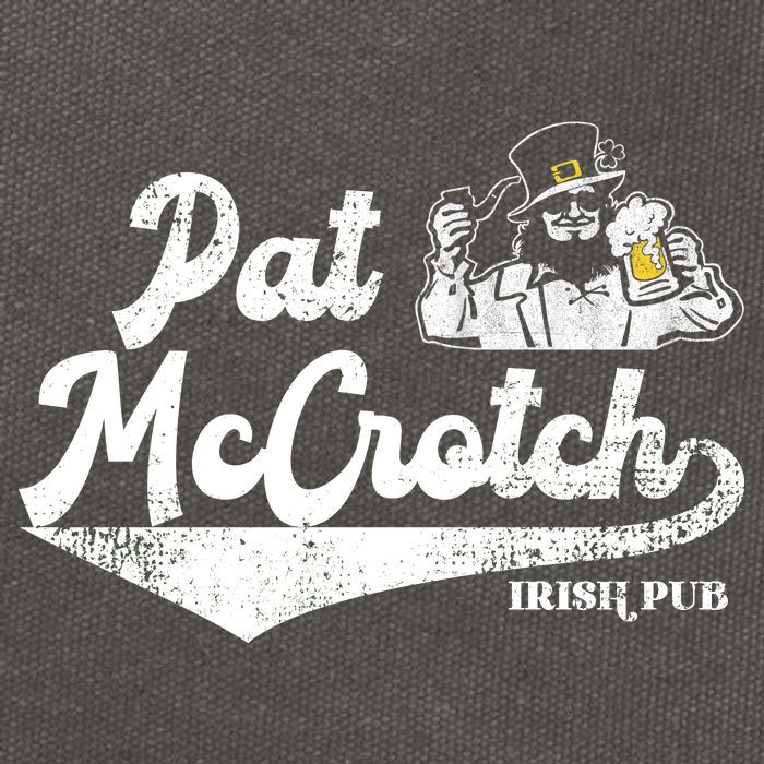 Pat McCrotch Irish Pub Leprechaun Funny St Patricks Day Cotton Canvas Backpack