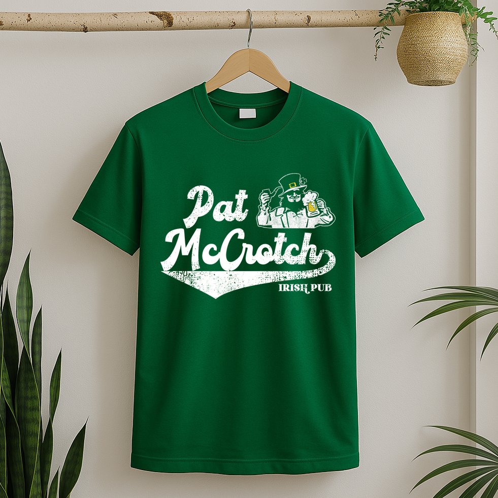 Pat McCrotch Irish Pub Leprechaun Funny St Patricks Day T-Shirt