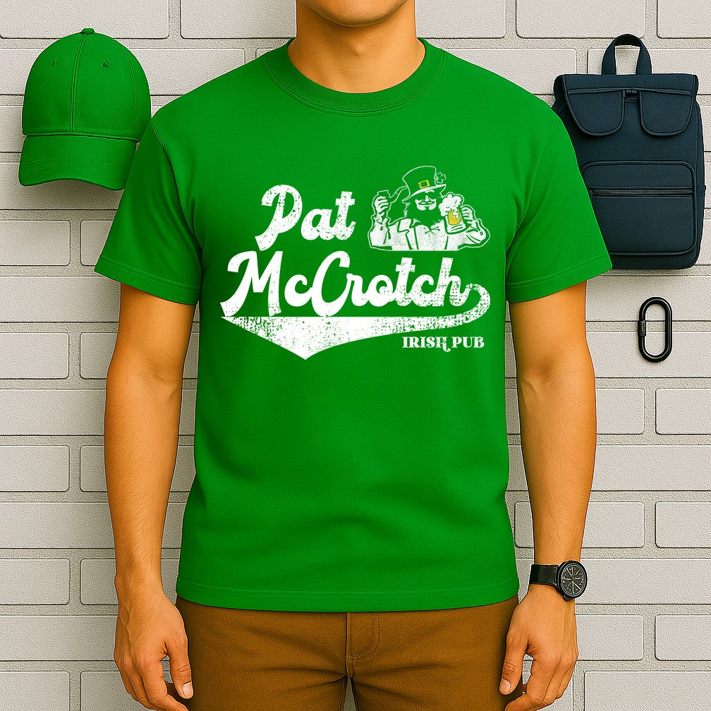 Pat McCrotch Irish Pub Leprechaun Funny St Patricks Day T-Shirt