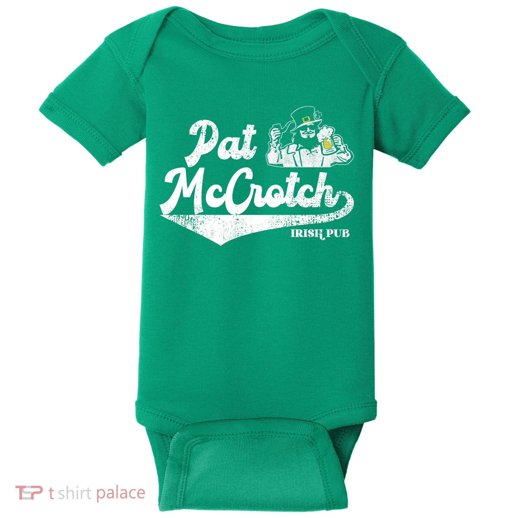 Pat McCrotch Irish Pub Leprechaun Funny St Patricks Day Baby Bodysuit