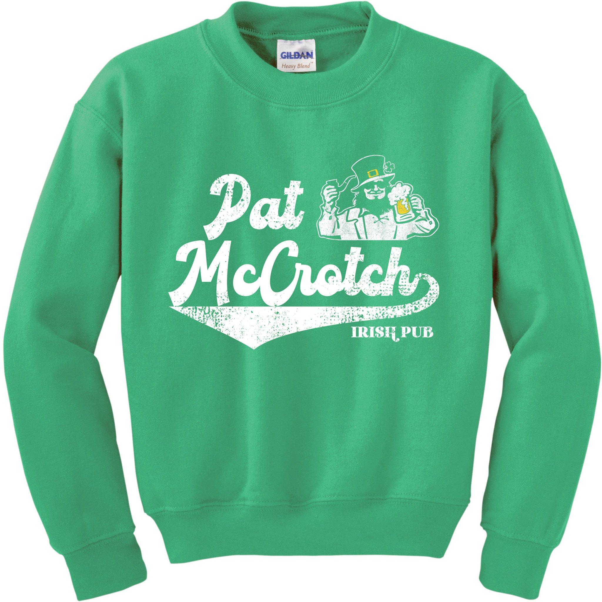 Pat McCrotch Irish Pub Leprechaun Funny St Patricks Day Kids Sweatshirt