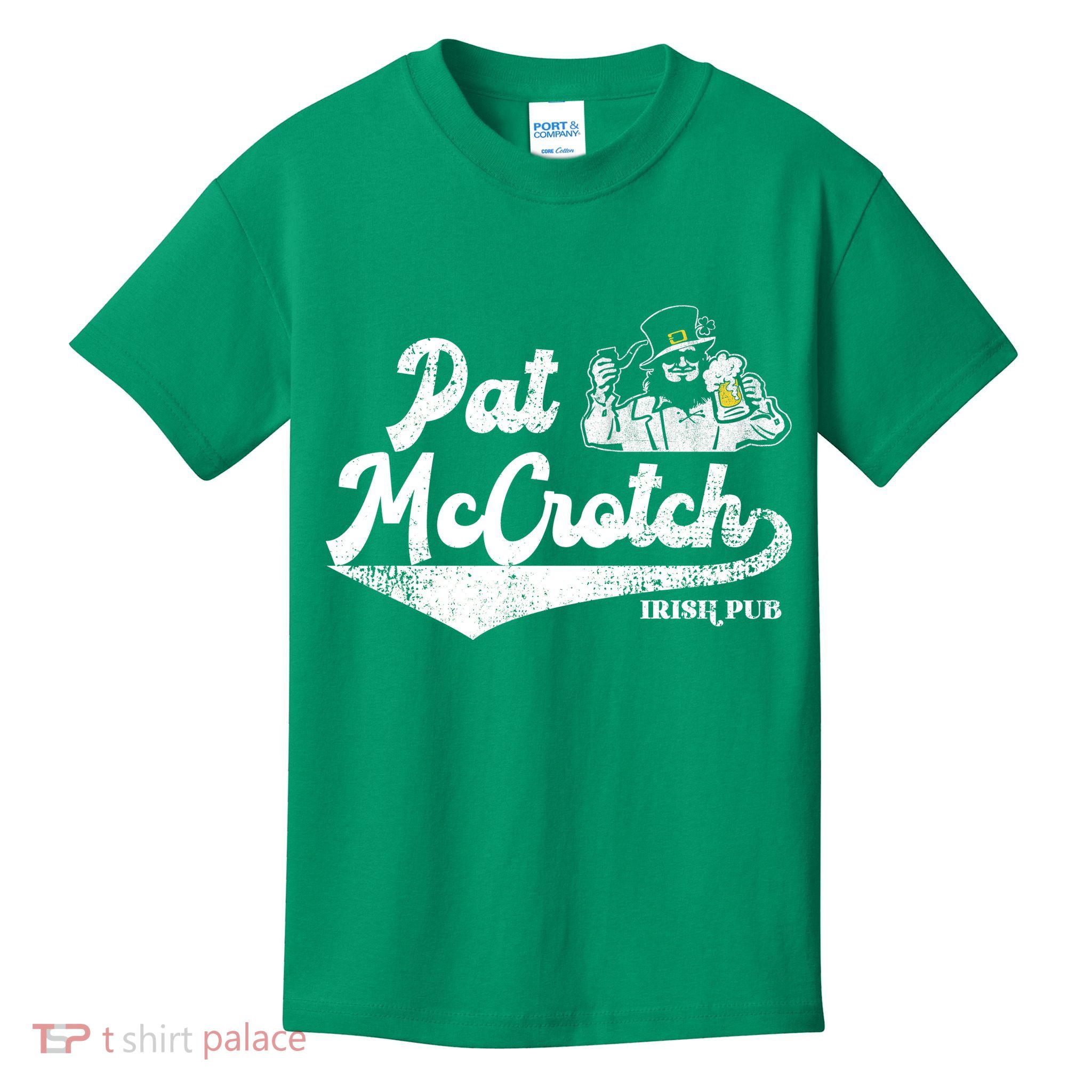 Pat McCrotch Irish Pub Leprechaun Funny St Patricks Day Kids T-Shirt