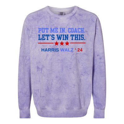 Put Me In Coach Lets Win This Tim Wa Lz Kamala Harris 2024 Colorblast Crewneck Sweatshirt