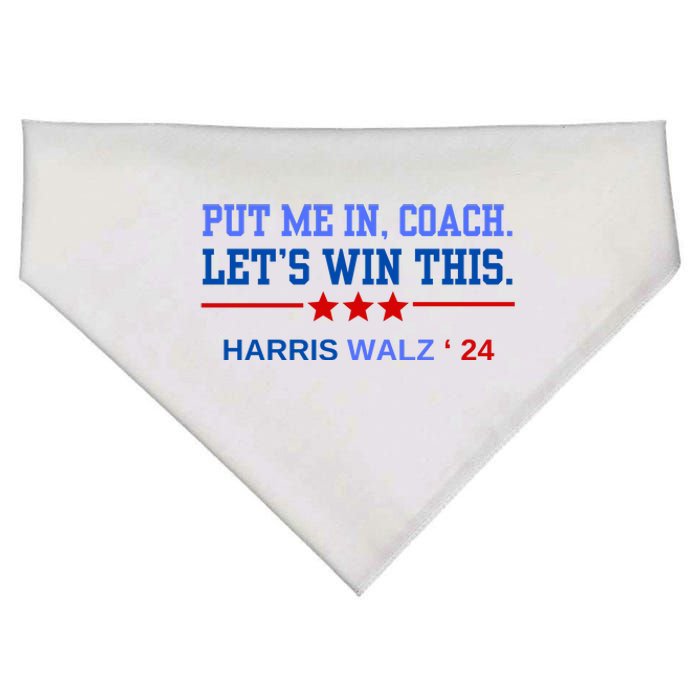 Put Me In Coach Lets Win This Tim Wa Lz Kamala Harris 2024 USA-Made Doggie Bandana