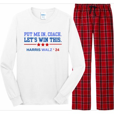 Put Me In Coach Lets Win This Tim Wa Lz Kamala Harris 2024 Long Sleeve Pajama Set