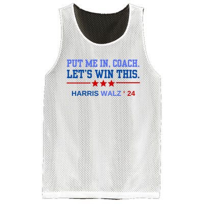 Put Me In Coach Lets Win This Tim Wa Lz Kamala Harris 2024 Mesh Reversible Basketball Jersey Tank